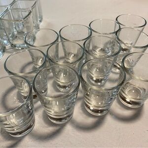 NWB Clear Shot Glass Set 24 Total, 2 Styles-12 Each Perfect for Entertaining